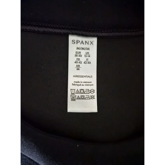 SPANX AirEssentials Sleeveless Black Maxi Dress Side Slit Stretch Size M - Picture 7 of 8